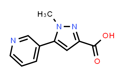 CAS No. 1225882-19-8, 1-Methyl-5-(pyridin-3-yl)-1H-pyrazole-3-carboxylic acid