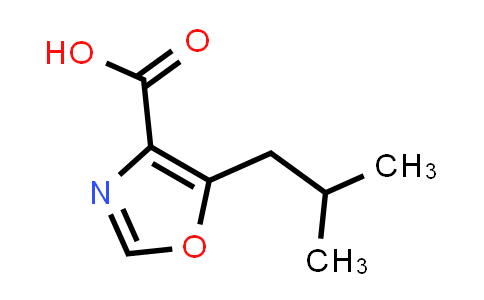 CAS No. 1226365-67-8, 5-(2-Methylpropyl)-1,3-oxazole-4-carboxylic acid