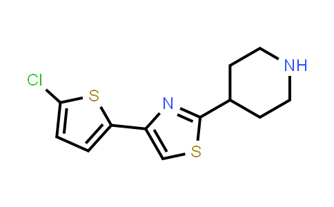 CAS No. 1226422-72-5, 4-[4-(5-Chlorothien-2-yl)-1,3-thiazol-2-yl]piperidine