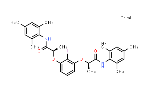 CAS No. 1226896-38-3, (2R,2'R)-2,2'-((2-Iodo-1,3-phenylene)bis(oxy))bis(N-mesitylpropanamide)