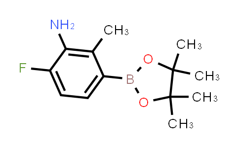 CAS No. 1227210-37-8, 6-Fluoro-2-methyl-3-(4,4,5,5-tetramethyl-1,3,2-dioxaborolan-2-yl)aniline