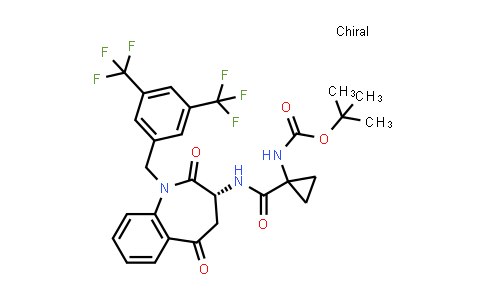 CAS No. 1227260-97-0, tert-Butyl (R)-(1-((1-(3,5-bis(trifluoromethyl)benzyl)-2,5-dioxo-2,3,4,5-tetrahydro-1H-benzo[b]azepin-3-yl)carbamoyl)cyclopropyl)carbamate