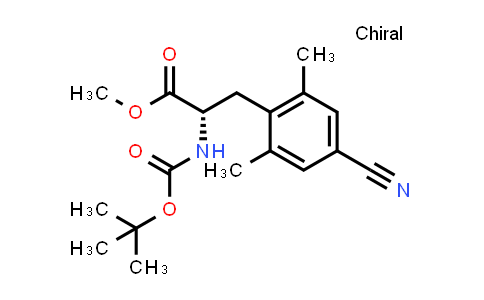 CAS No. 1227311-10-5, (S)-methyl 2-((tert-butoxycarbonyl)amino)-3-(4-cyano-2,6-dimethylphenyl)propanoate