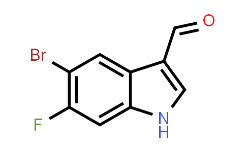 CAS No. 1227496-31-2, 5-Bromo-6-fluoro-1H-indole-3-carbaldehyde