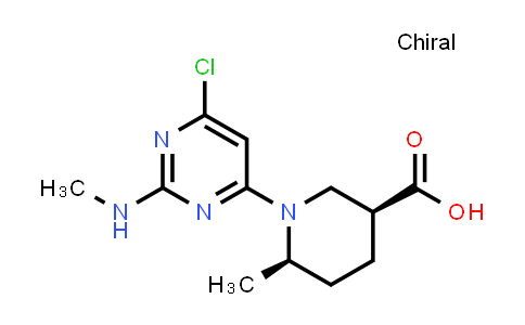 CAS No. 1227911-36-5, 3-Piperidinecarboxylic acid, 1-[6-chloro-2-(methylamino)-4-pyrimidinyl]-6-methyl-, (3S,6R)-
