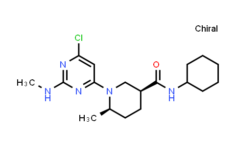 CAS No. 1227911-43-4, 3-Piperidinecarboxamide, 1-[6-chloro-2-(methylamino)-4-pyrimidinyl]-N-cyclohexyl-6-methyl-, (3S,6R)-