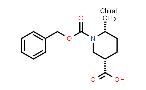 CAS No. 1227916-29-1, (3S,6R)-1-((benzyloxy)carbonyl)-6-methylpiperidine-3-carboxylic acid
