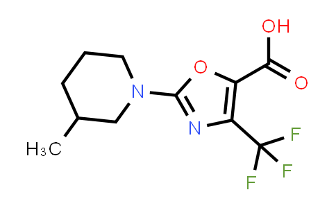 CAS No. 1227934-77-1, 2-(3-Methylpiperidin-1-yl)-4-(trifluoromethyl)oxazole-5-carboxylic acid
