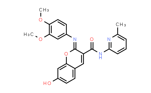 CAS No. 1228170-70-4, (Z)-2-((3,4-Dimethoxyphenyl)imino)-7-hydroxy-N-(6-methylpyridin-2-yl)-2H-chromene-3-carboxamide