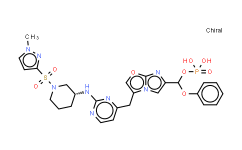 CAS No. 1228237-47-5, Methanol, 1-[3-[5-[2-[[(3R)-1-[(1-methyl-1H-pyrazol-3-yl)sulfonyl]-3-piperidinyl]amino]-4-pyrimidinyl]imidazo[2,1-b]oxazol-6-yl]phenoxy]-, 1-(dihydrogen phosphate)