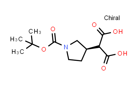 CAS No. 1228312-13-7, (R)-2-[1-(tert-Butoxycarbonyl)pyrrolidin-3-yl]malonic acid