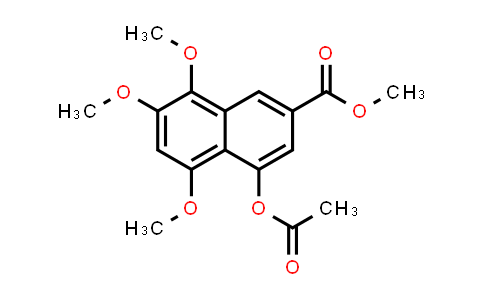 CAS No. 122849-62-1, 2-Naphthalenecarboxylic acid, 4-(acetyloxy)-5,7,8-trimethoxy-, methyl ester