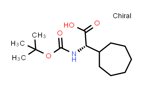 CAS No. 1228542-19-5, (S)-2-((tert-Butoxycarbonyl)amino)-2-cycloheptylacetic acid
