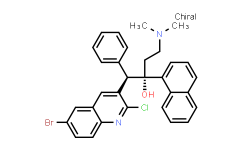 MC513066 | 1228594-69-1 | 3-Quinolineethanol, 6-bromo-2-chloro-α-[2-(dimethylamino)ethyl]-α-1-naphthalenyl-β-phenyl-, (αS,βR)-