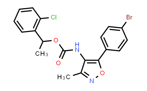 CAS No. 1228689-78-8, [5-(4-Bromophenyl)-3-methylisoxazol-4-yl]carbamic acid 1-(2-chlorophenyl)ethyl ester