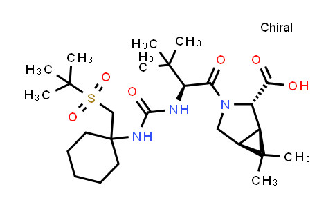 CAS No. 1229337-32-9, (1R,2S,5S)-3-((S)-2-(3-(1-(tert-butylsulfonylmethyl)cyclohexyl)ureido)-3,3-dimethylbutanoyl)-6,6-dimethyl-3-azabicyclo[3.1.0]hexane-2-carboxylic acid