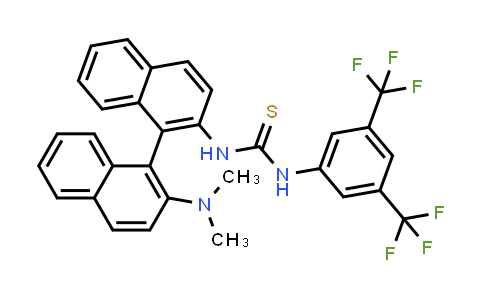 CAS No. 1229598-20-2, 1-(3,5-Bis(trifluoromethyl)phenyl)-3-(2'-(dimethylamino)-[1,1'-binaphthalen]-2-yl)thiourea