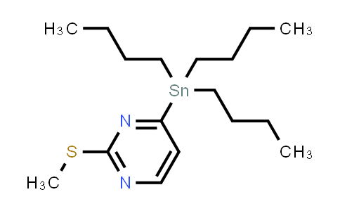 CAS No. 123061-49-4, 2-(Methylthio)-4-(tributylstannyl)pyrimidine