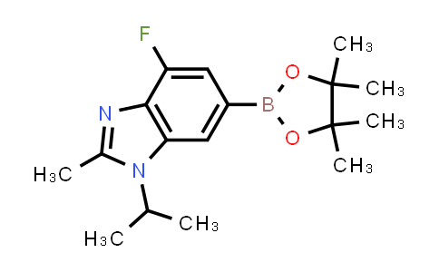 CAS No. 1231930-37-2, 4-Fluoro-1-isopropyl-2-methyl-6-(4,4,5,5-tetramethyl-1,3,2-dioxaborolan-2-yl)-1H-benzo[d]imidazole