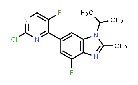 CAS No. 1231930-42-9, 6-(2-Chloro-5-fluoropyrimidin-4-yl)-4-fluoro-2-methyl-1-(propan-2-yl)-1H-1,3-benzodiazole