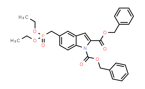 CAS No. 1233086-48-0, Dibenzyl 5-((diethoxyphosphoryl)methyl)-1H-indole-1,2-dicarboxylate