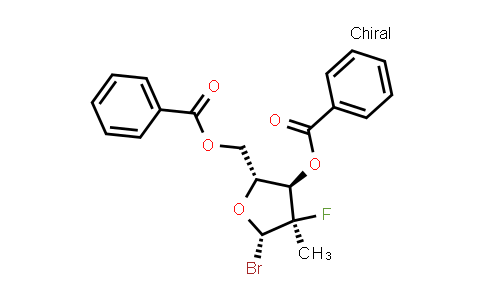 CAS No. 1233335-84-6, ((2R,3R,4R,5S)-3-(benzoyloxy)-5-bromo-4-fluoro-4-methyltetrahydrofuran-2-yl)methyl benzoate