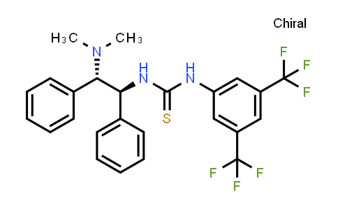 CAS No. 1233369-41-9, N-[3,5-Bis(trifluoromethyl)phenyl]-N'-[(1S,2S)-2-(dimethylamino)-1,2-diphenylethyl]thiourea