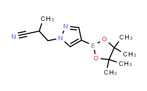 CAS No. 1233526-40-3, 2-Methyl-3-(4-(4,4,5,5-tetramethyl-1,3,2-dioxaborolan-2-yl)-1H-pyrazol-1-yl)propanenitrile