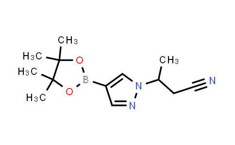 CAS No. 1233526-43-6, 3-(4-(4,4,5,5-Tetramethyl-1,3,2-dioxaborolan-2-yl)-1H-pyrazol-1-yl)butanenitrile