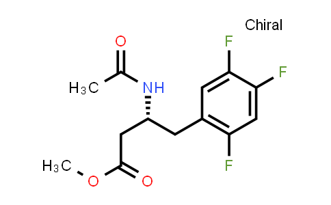 CAS No. 1234321-83-5, Benzenebutanoic acid, β-(acetylamino)-2,4,5-trifluoro-, methyl ester, (βR)-