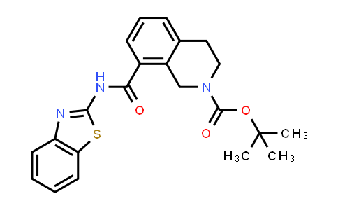 CAS No. 1235034-71-5, tert-Butyl 8-(benzo[d]thiazol-2-ylcarbamoyl)-3,4-dihydroisoquinoline-2(1H)-carboxylate