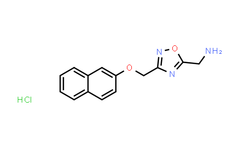 CAS No. 1235097-48-9, (3-((Naphthalen-2-yloxy)methyl)-1,2,4-oxadiazol-5-yl)methanamine hydrochloride