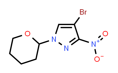 CAS No. 1235407-33-6, 1H-Pyrazole, 4-bromo-3-nitro-1-(tetrahydro-2H-pyran-2-yl)-