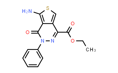 CAS No. 123542-47-2, Ethyl 5-amino-4-oxo-3-phenyl-3,4-dihydrothieno[3,4-d]pyridazine-1-carboxylate