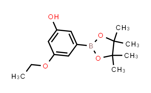 CAS No. 1235566-06-9, 3-Ethoxy-5-(4,4,5,5-tetramethyl-1,3,2-dioxaborolan-2-yl)phenol