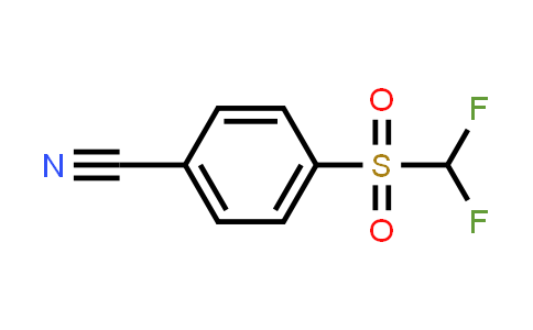 CAS No. 1236079-27-8, 4-((Difluoromethyl)sulfonyl)benzonitrile
