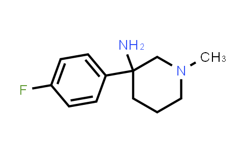 CAS No. 1236302-34-3, 3-(4-Fluorophenyl)-1-methylpiperidin-3-amine