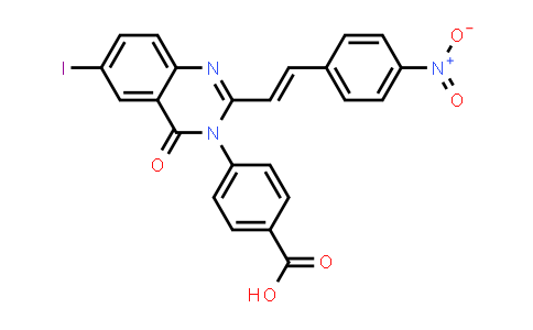 CAS No. 1237744-39-6, Benzoic acid, 4-[6-iodo-2-[(1E)-2-(4-nitrophenyl)ethenyl]-4-oxo-3(4H)-quinazolinyl]-