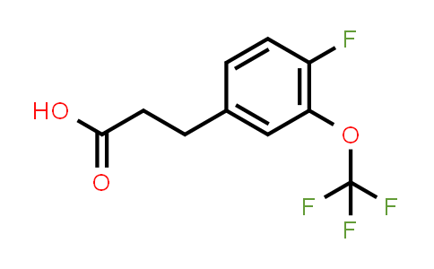 CAS No. 1240256-80-7, 3-(4-Fluoro-3-(trifluoromethoxy)phenyl)propanoic acid