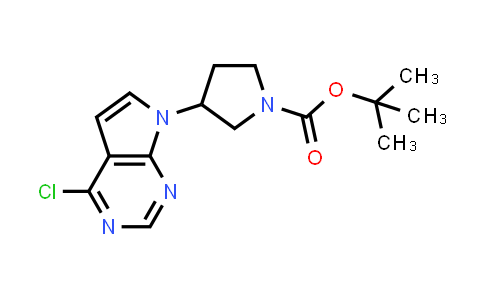 CAS No. 1240301-66-9, tert-Butyl 3-(4-chloro-7H-pyrrolo[2,3-d]pyrimidin-7-yl)pyrrolidine-1-carboxylate