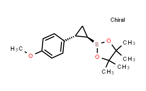 CAS No. 1240492-28-7, 2-((1R,2R)-2-(4-methoxyphenyl)cyclopropyl)-4,4,5,5-tetramethyl-1,3,2-dioxaborolane