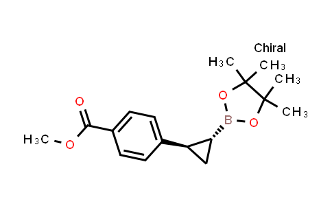CAS No. 1240492-31-2, methyl 4-((1R,2R)-2-(4,4,5,5-tetramethyl-1,3,2-dioxaborolan-2-yl)cyclopropyl)benzoate