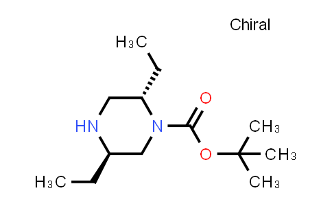 CAS No. 1240585-94-7, tert-Butyl (2S,5R)-2,5-diethylpiperazine-1-carboxylate