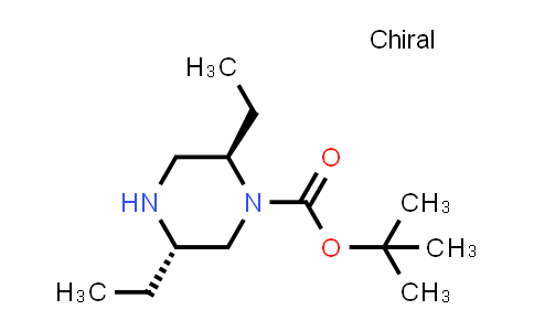 CAS No. 1240588-35-5, tert-Butyl (2R,5S)-2,5-diethylpiperazine-1-carboxylate