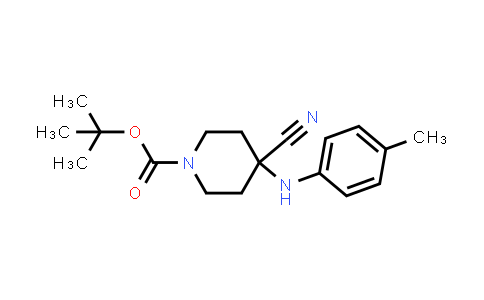 CAS No. 1240785-19-6, tert-Butyl 4-cyano-4-(p-tolylamino)piperidine-1-carboxylate