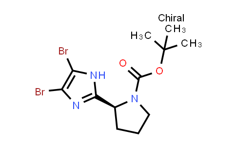 CAS No. 1240893-76-8, (S)-tert-butyl 2-(4,5-dibromo-1H-imidazol-2-yl)pyrrolidine-1-carboxylate
