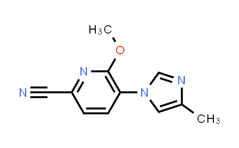 CAS No. 1241428-31-8, 6-Methoxy-5-(4-methyl-1H-imidazol-1-yl)picolinonitrile