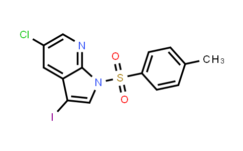 CAS No. 1241675-24-0, 5-Chloro-3-iodo-1-(4-methylbenzenesulfonyl)-1H-pyrrolo[2,3-b]pyridine