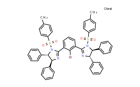 CAS No. 1242077-52-6, (4S,4'S,5S,5'S)-2,2'-(2-Bromo-1,3-phenylene)bis[4,5-dihydro-1-[(4-methylphenyl)sulfonyl]-4,5-diphenyl-1H-imidazole]