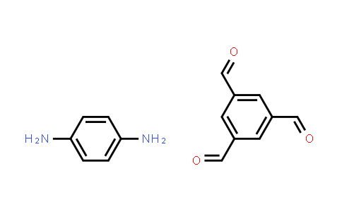 CAS No. 1242082-12-7, Benzene-1,3,5-tricarbaldehyde compound with benzene-1,4-diamine (1:1)